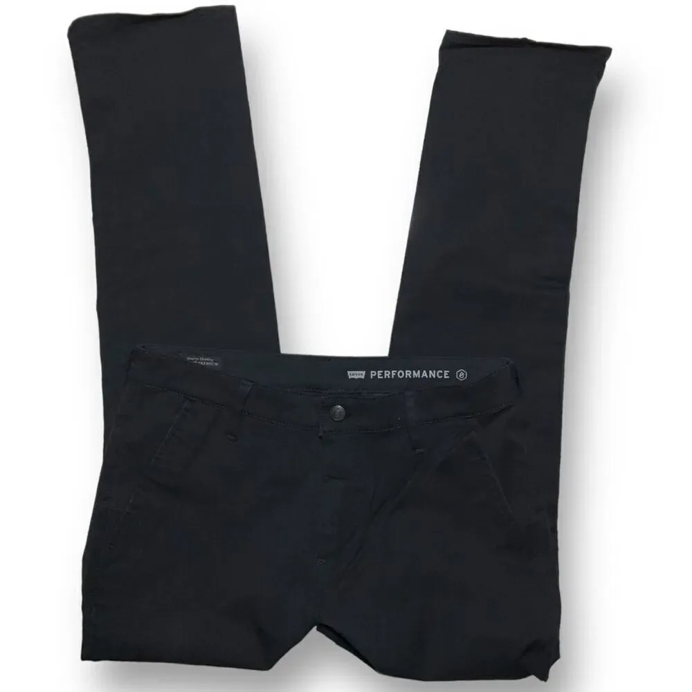 🔳 Levi’s Performance Black Jeans Men’s 33x32 | Stretch Fit‎ Zip Fly Denim